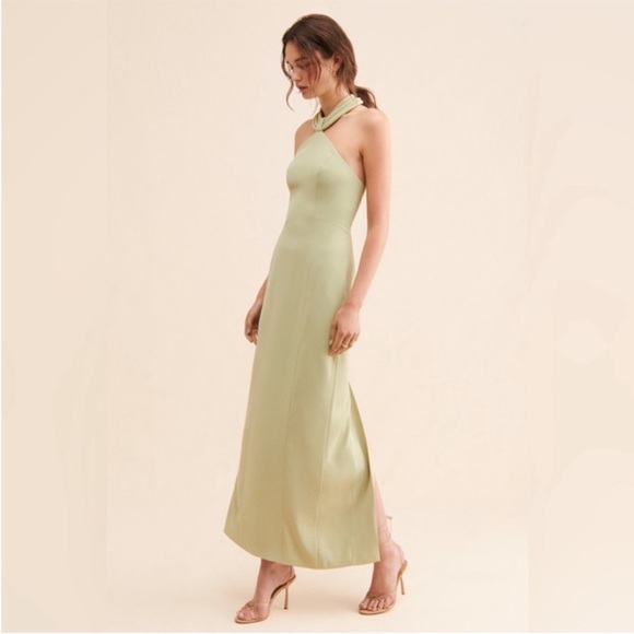 Ronny Kobo Collection Dresses & Skirts - Ronny Kobo Collection Light Green Maxi Dress Lenox halter size large